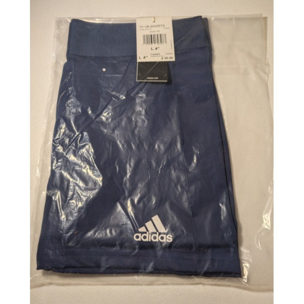 Adidas Women's TF VB Compression Shorts Navy Blue Size L New with Tags - Picture 3 of 3